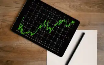Gráfico de crescimento representando retorno sobre investimento