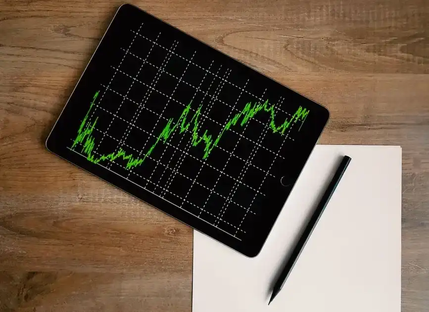 Gráfico de crescimento representando retorno sobre investimento